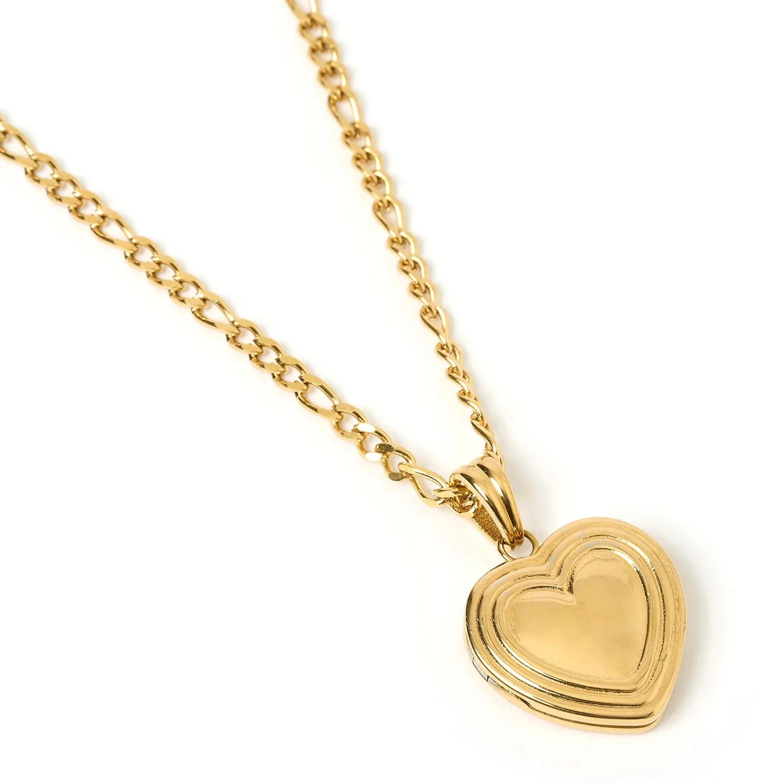 Arms of Eve Heart Locket Necklace- Gold