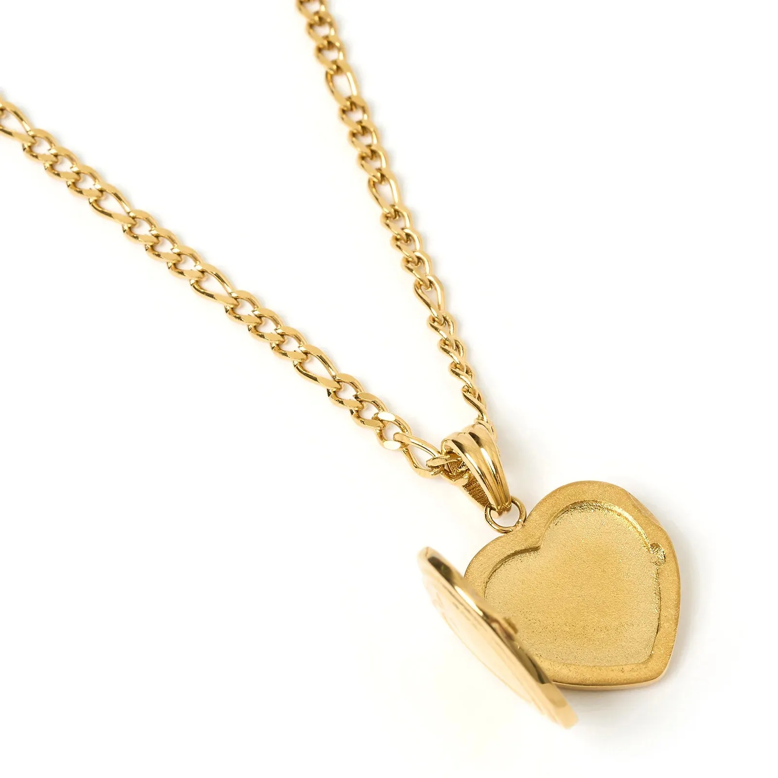 Arms of Eve Heart Locket Necklace- Gold