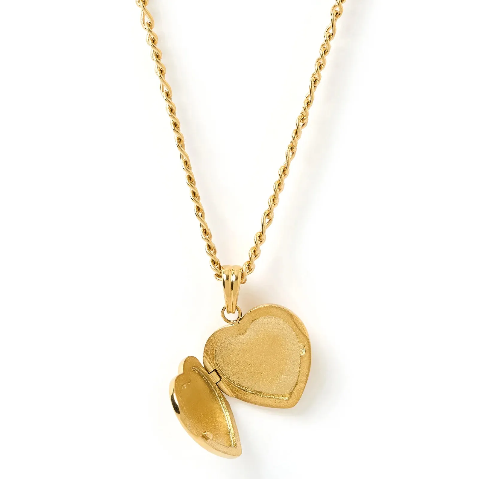 Arms of Eve Heart Locket Necklace- Gold