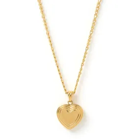 Arms of Eve Heart Locket Necklace- Gold