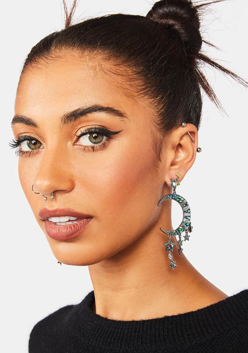 Behold The Sky Moon Earrings