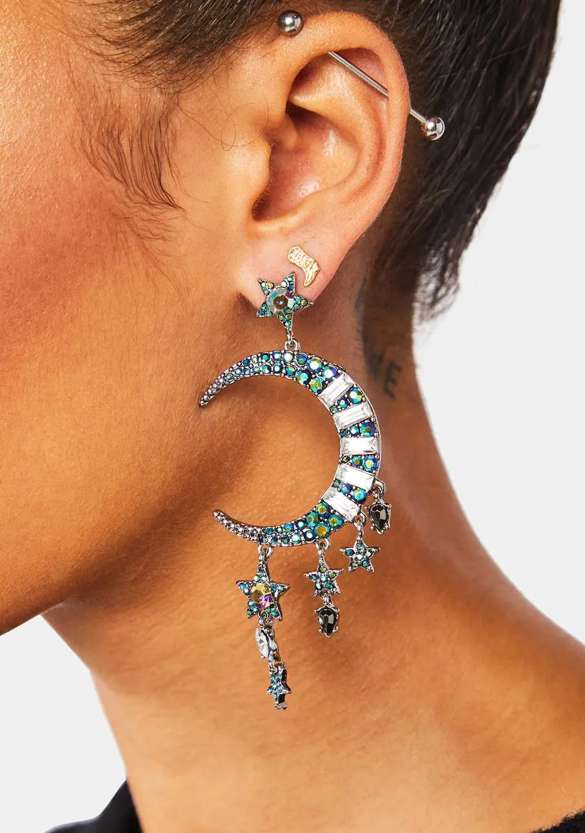 Behold The Sky Moon Earrings