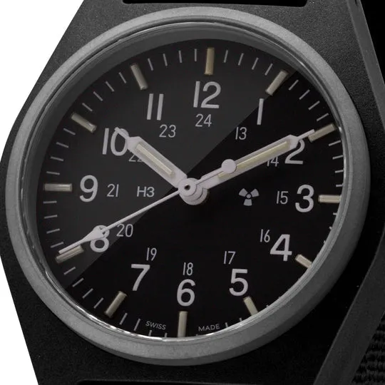 BLACK GENERAL PURPOSE QUARTZ (GPQ) - 34MM