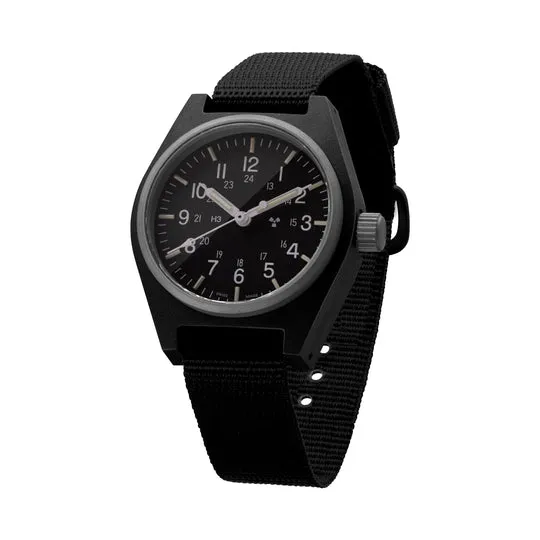 BLACK GENERAL PURPOSE QUARTZ (GPQ) - 34MM