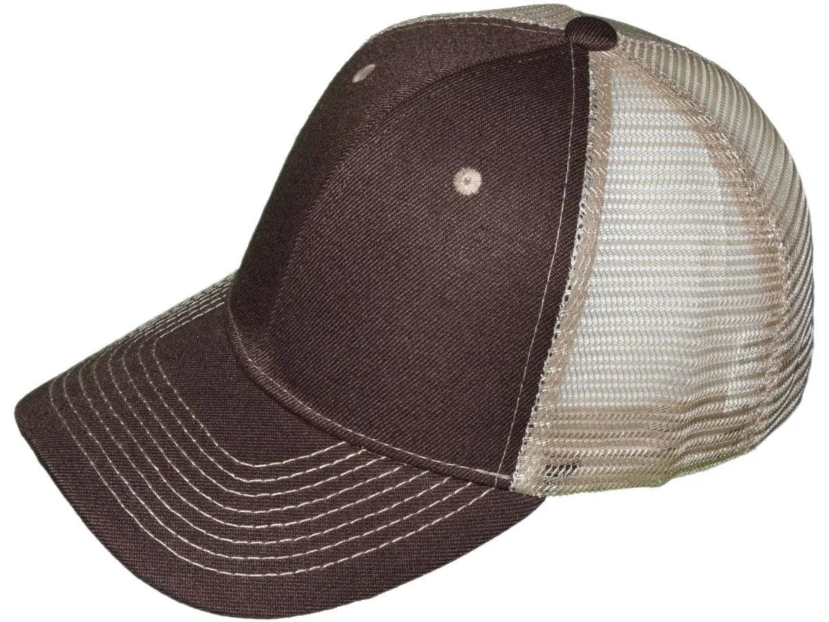 Blank Trucker Hats - Structured Mesh BK Caps