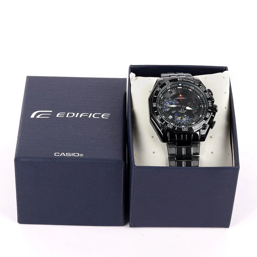 Casio Edifice Black Stainless Steel Chronograph Men Watch