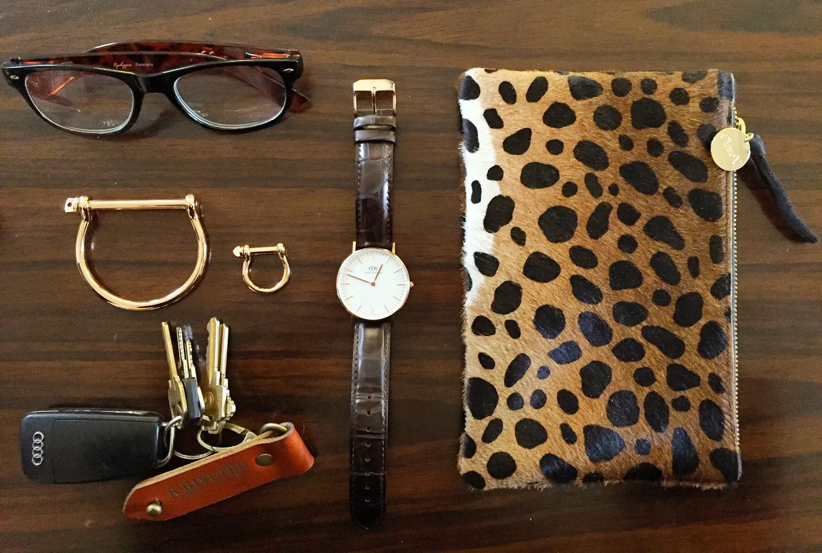 Clare V. Leopard Wallet