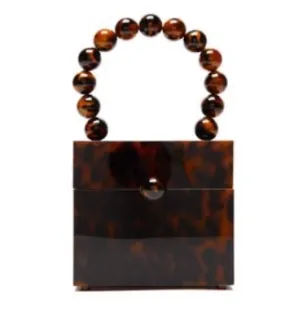 CULT GAIA  Eos tortoiseshell-effect beaded box bag