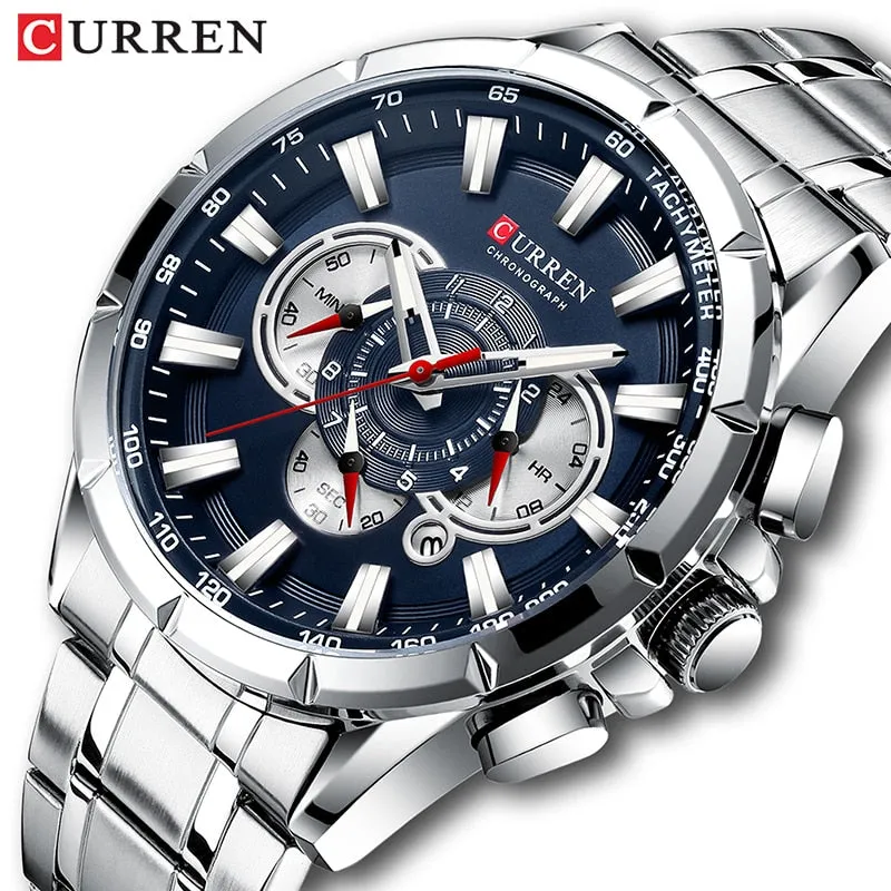 CURREN Men’s Waterproof Luxury Chronograph Quartz Wristwatch