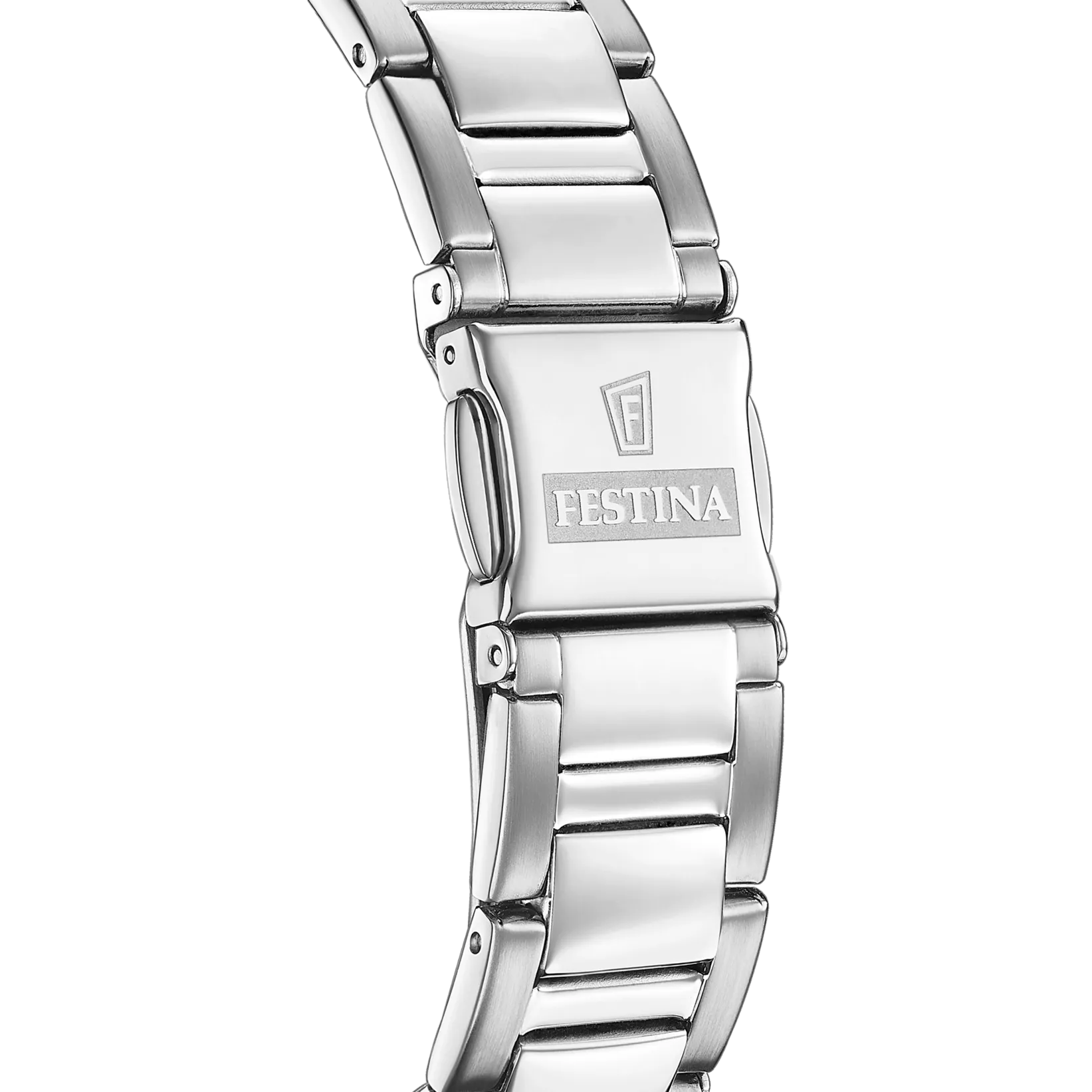 Festina Quartz Chrono 100M WR Mother of Pearl Dial Crystal Bezel Stainless Steel Case & Bracelet