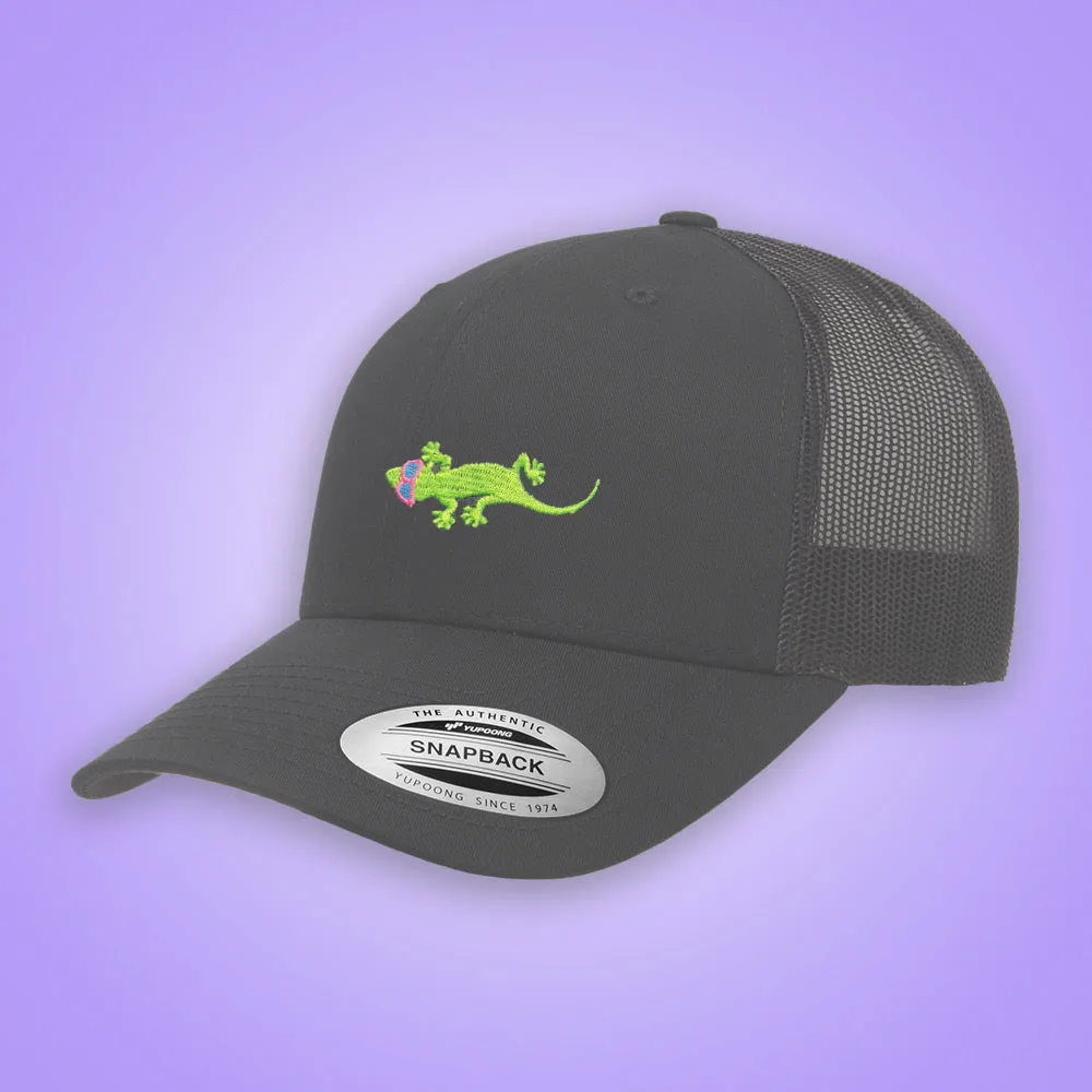 Gecko Flexfit Snapback Trucker Hat Matte Grey