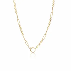 Gold Beaded Paperclip Chain