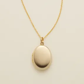 Gold Filled Oval Locket Necklace