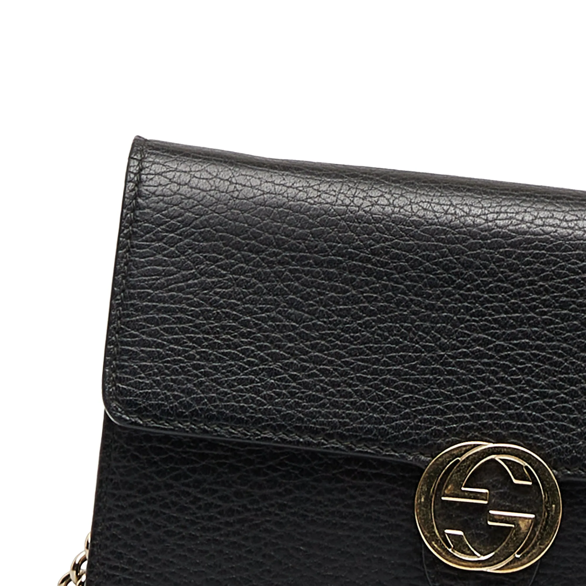 Gucci Interlocking G Wallet On Chain Black