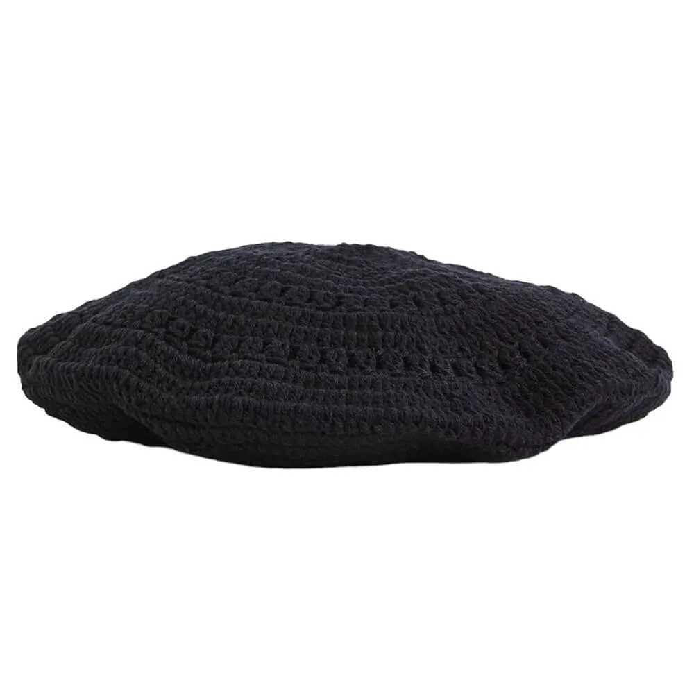 H&M Crochet-look beret, black