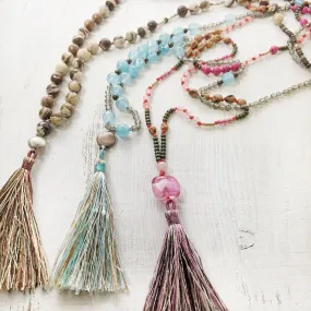 Long Beaded Mala Necklaces