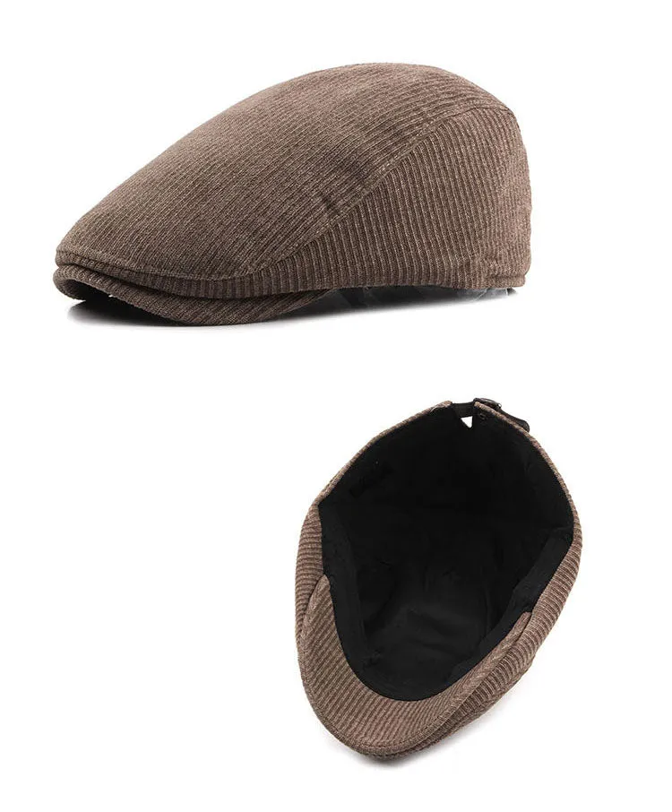 Men' Fashion Winter Beret Hats - Khaki,Black,Dark Blue,Coffee