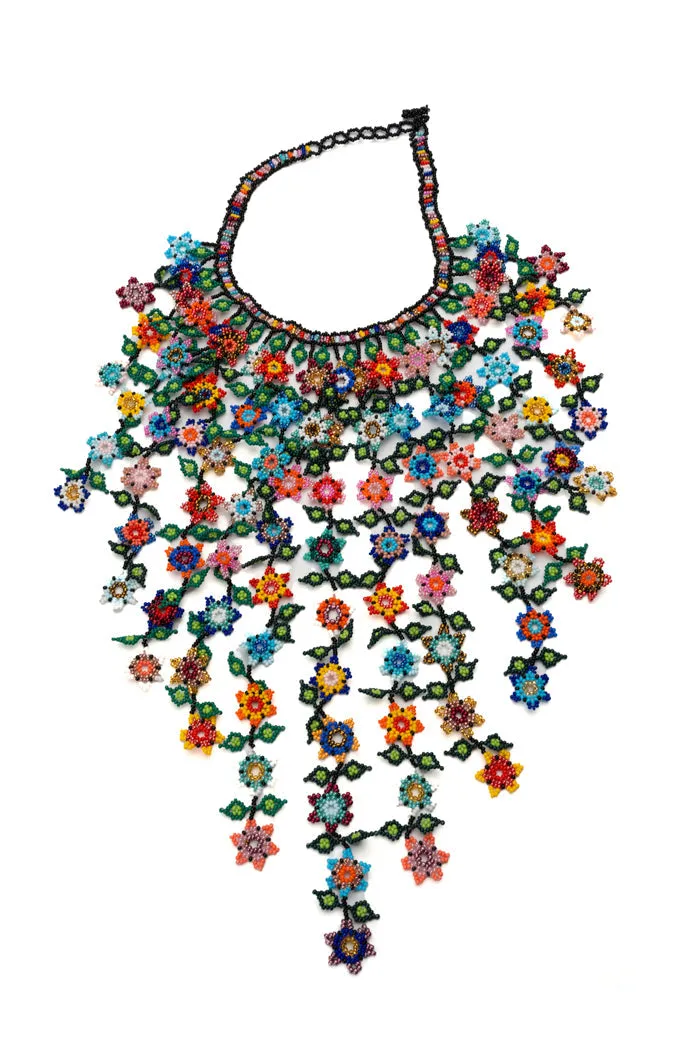 Multicolor Beaded Flower Necklaces