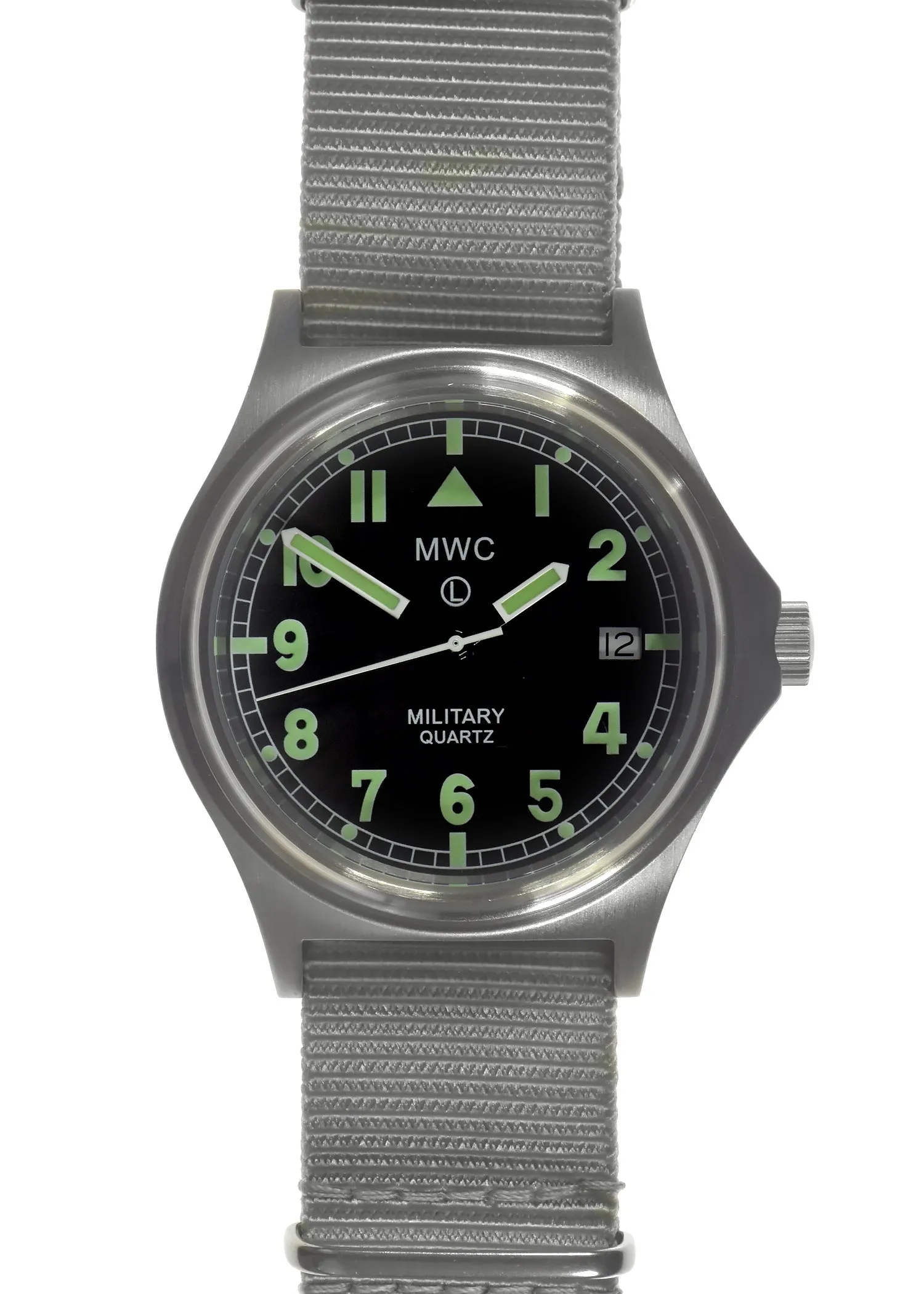 MWC G10 50m (165ft) Water Resistant NATO Pattern Military Watch with Satin Case Finish, Fixed Strap Bars and 60 Month Battery Life