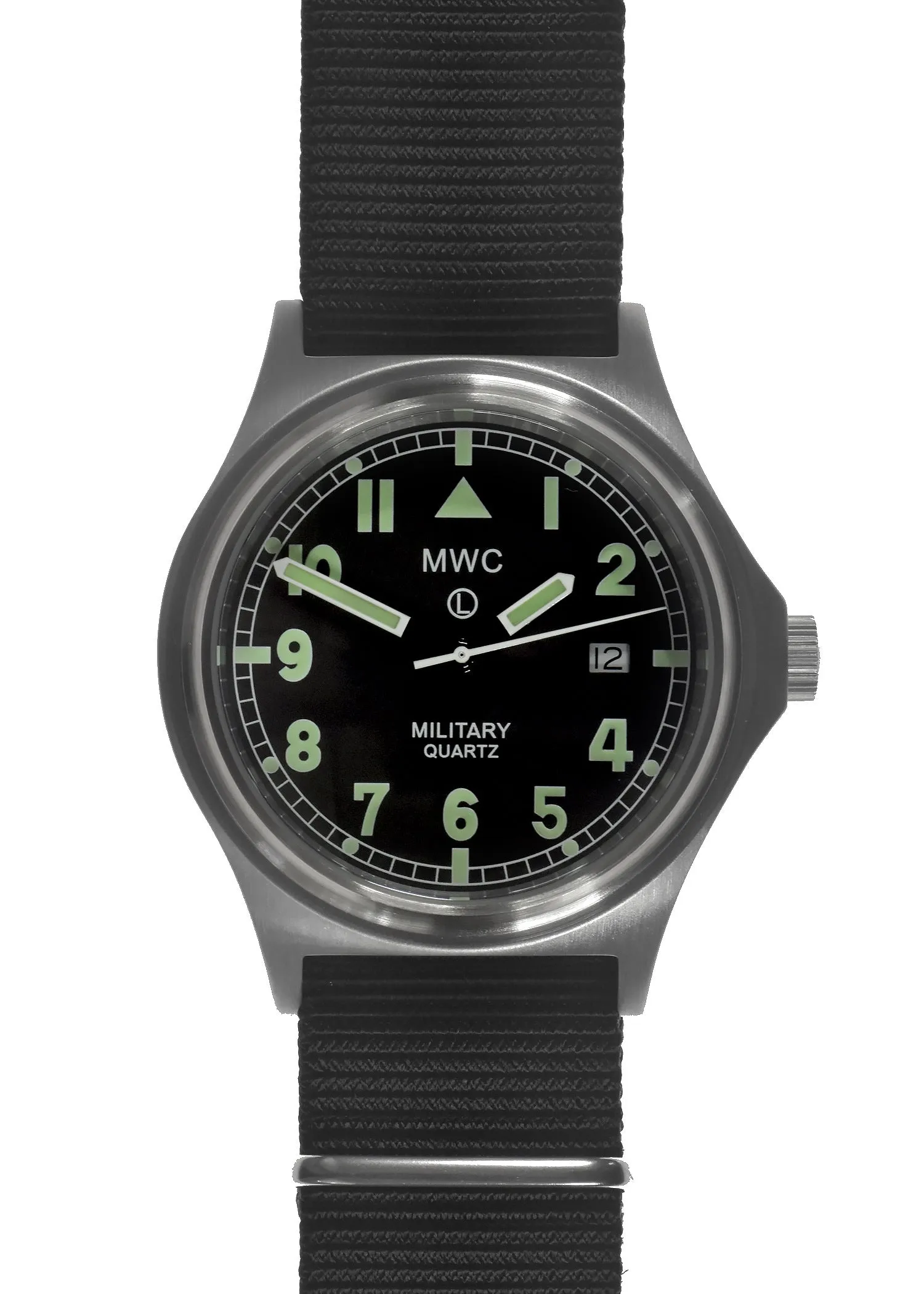 MWC G10 50m (165ft) Water Resistant NATO Pattern Military Watch with Satin Case Finish, Fixed Strap Bars and 60 Month Battery Life