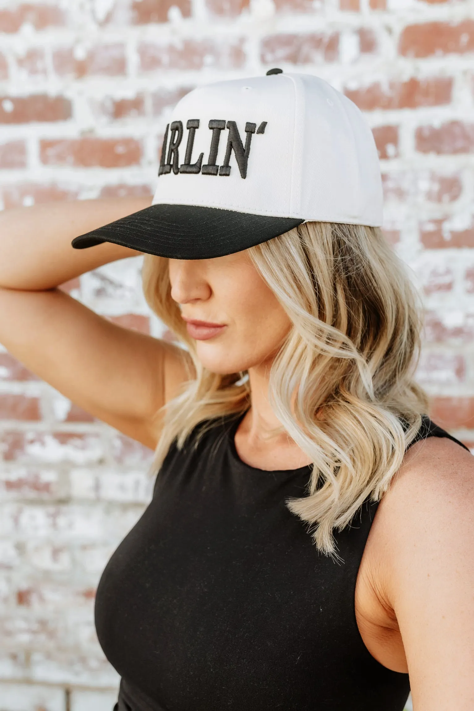 NEW!! DARLIN Trucker Hat in White/Black by DARLIN' Brand