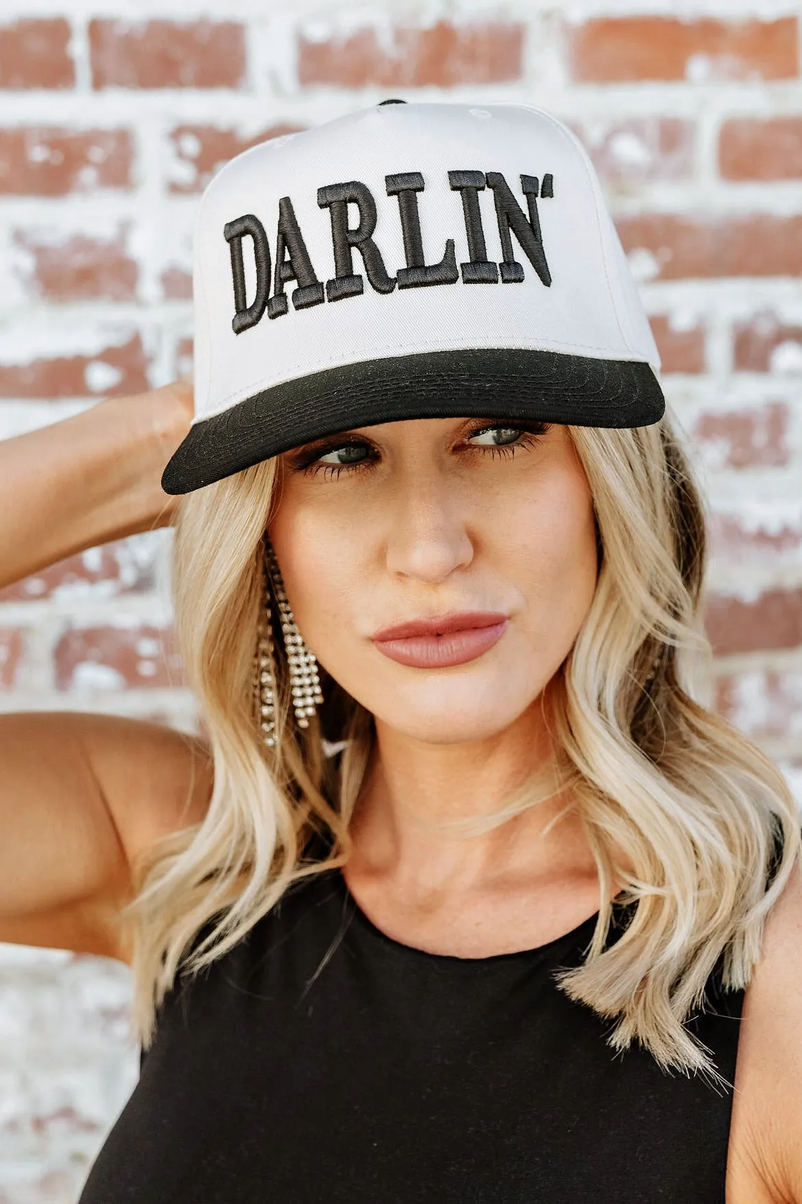 NEW!! DARLIN Trucker Hat in White/Black by DARLIN' Brand