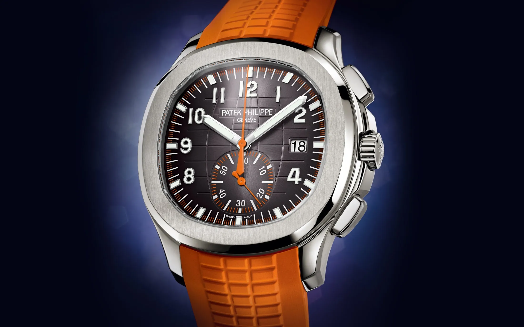 Patek Philippe Aquanaut 5968A-001 – Stainless Steel, Flyback Chronograph, Orange Strap