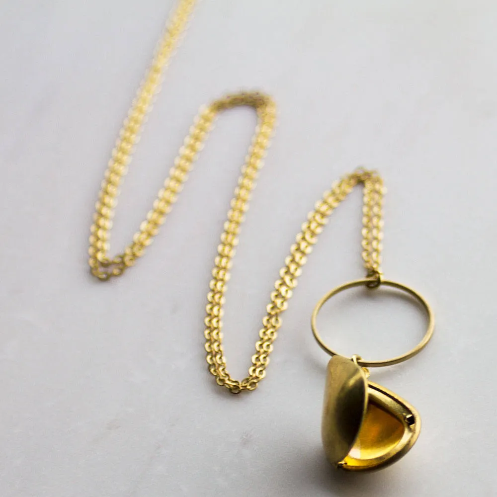 Teardrop Geometric Locket