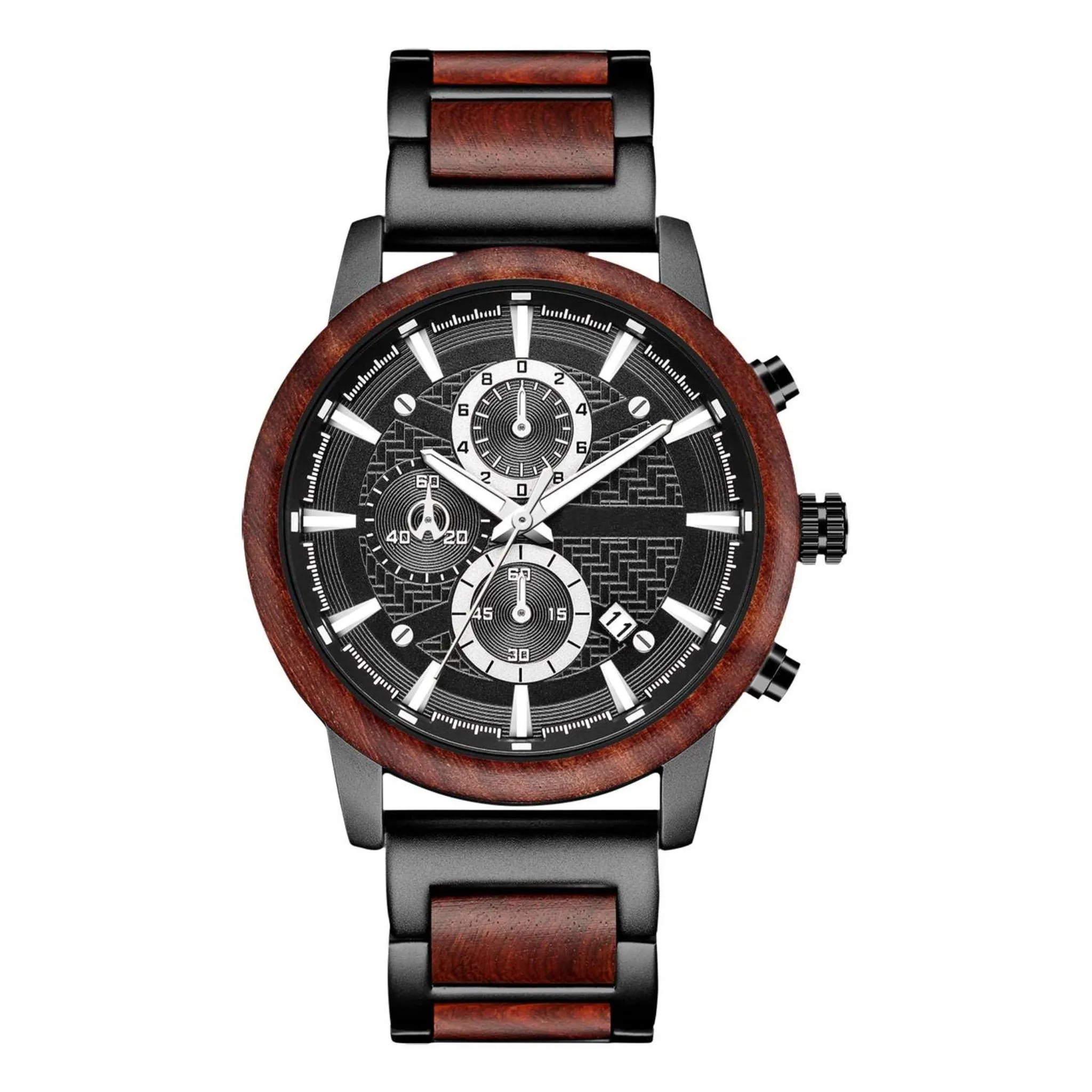 Washington - Black & Red Sandalwood Chronograph