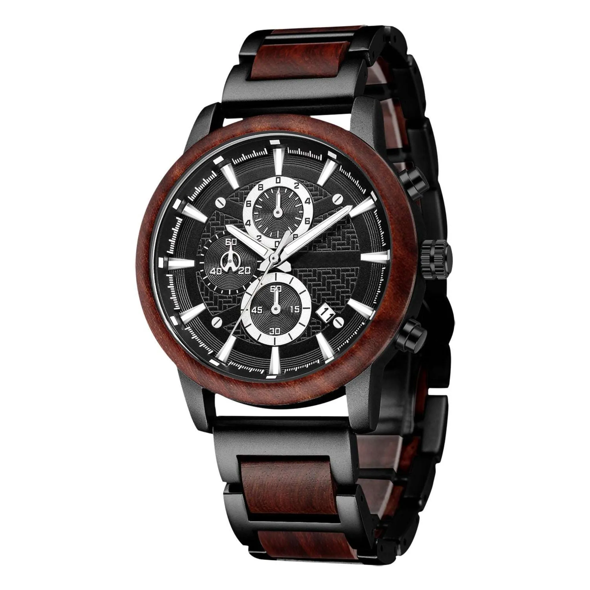 Washington - Black & Red Sandalwood Chronograph