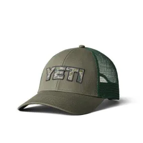 YETI Camo logo Badge Trucker Hat